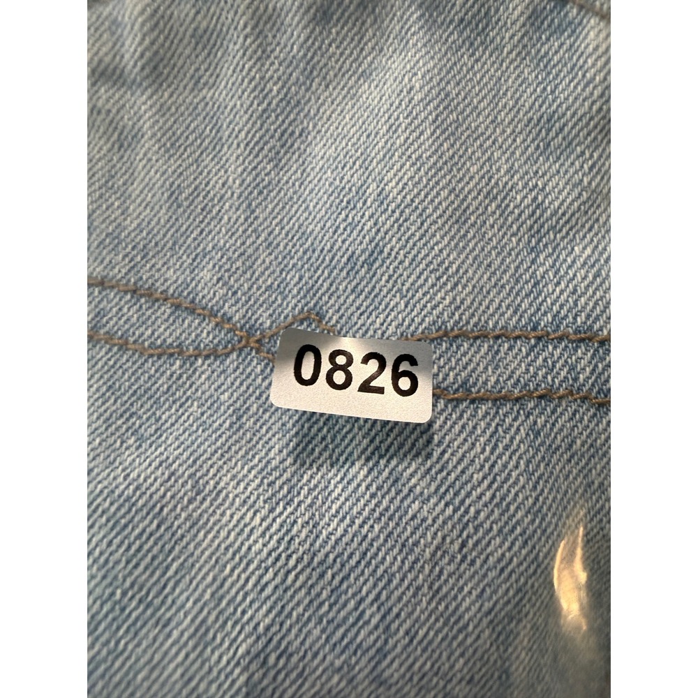 Lucky Brand Womens Distressed Denim Shorts Light Wash Raw Hem Size 6 28 Mid Rise - Picture 9 of 9